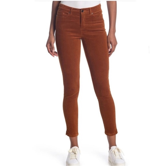 Modcloth Teaching Ease Mid-Rise Corduroy Skinny Pants Preppy Academia Brown 2 - Picture 9 of 9